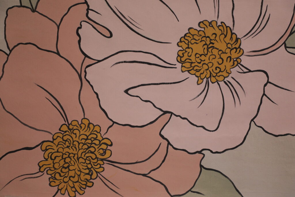 fiori stilizzati dipinti a mano